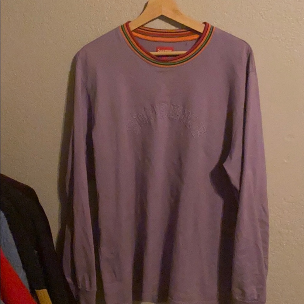 Supreme purple long sleeve
